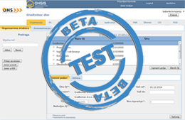 Beta verzija OHSIS programa